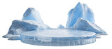 Majestic ice formations and glaciers create serene frozen landscape in stunning natural scenery