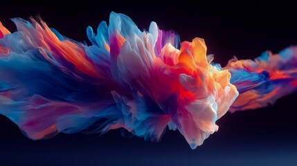 Aufkleber - Colorful, swirling mass of smoke and fire. The colors are bright and vibrant, creating a sense of energy and excitement. The smoke seems to be dancing and moving in the air