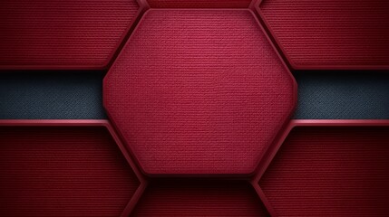 Aufkleber - Red and black striped background with a black and red square in the middle. The square is a geometric shape that stands out against the background