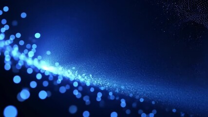 Poster - Abstract Digital Universe: A mesmerizing display of interconnected data points, glowing with an ethereal blue luminescence, evoking the boundless expanse of the digital realm.