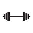 © MAHFUJ MONDOL - Black dumbbell isolated on white background fitness equipment vector illustration
