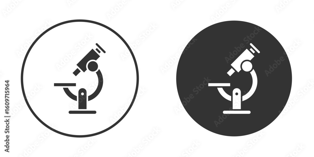 Project Microscope Symbol Microscope icon symbol sign in solid style. Stock Vector | Adobe Stock