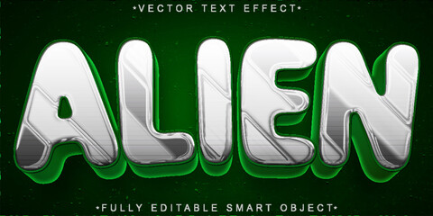 Poster -  Mysterious Alien Galaxy SciFi Style Vector Fully Editable Smart Object Text Effect