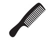 © Adobe design - hair comb logo silhouette vector, comb logo icon vector design, hair brush vector logo silhouette illustration, black hair cutting comb logo vector silhouette on white background