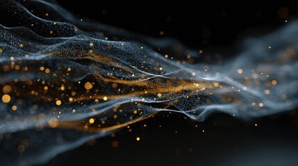 Poster - Technology Particle Abstract Background