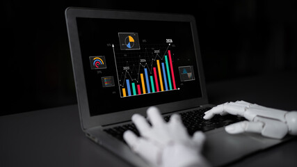Poster - AI artificial intelligence powers business growth with predictive planning tools, innovation roadmaps, and smart virtual assistants to guide success by 2025. Latch