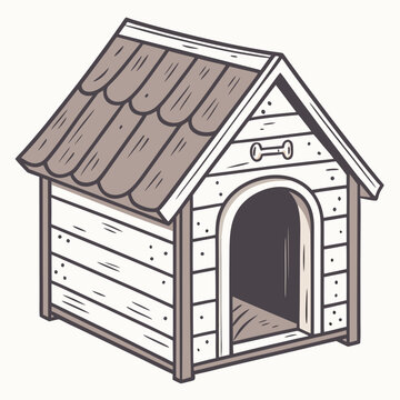 Pet House or Kennel  Vector Illustration – Cute Animal Design for Pet Lovers
