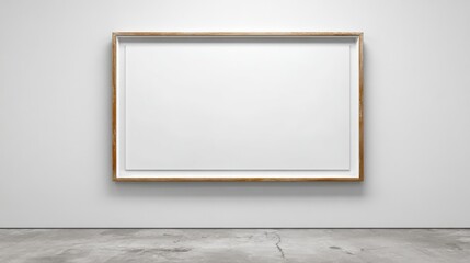 Poster - empty picture frame on wall with white background