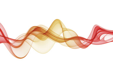 Poster - Abstract Red and Yellow Wave on Transparent Background for Dynamic Visuals in Graphic Design, Presentations, and Digital Art Projects with Smooth Flowing Lines