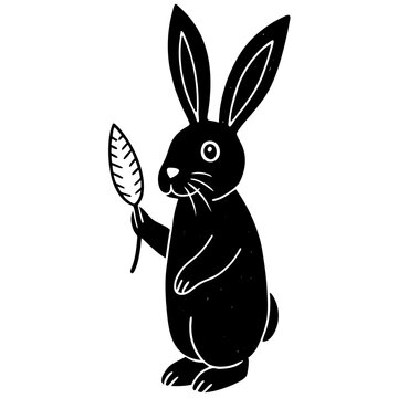 Rabbit with Carrot  Vector Illustration – Cute Animal Design for Pet Lovers

