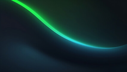 Poster - Abstract dark background with smooth green and blue gradient spotlight. ai