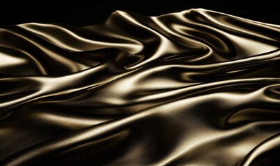 Aufkleber - Elegant golden fabric texture background with smooth folds and subtle lighting