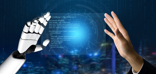 Fototapete - AI assistant enhance programming task manager functionality and automate user interface coding with improved error handling and interaction flow Vouch