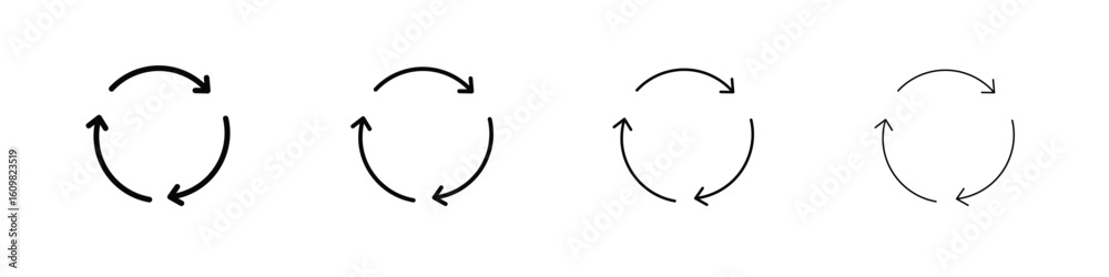 Recycle icon in modern stroke line style. Vector 10 eps Stock Vector ...