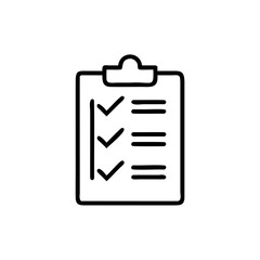 Poster - Minimalist icon a checklist with checkmarks task done
