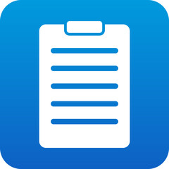 Poster - Modern clean icon representing a document or list with blue gradient background