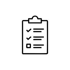 Poster - Outline icon a clipboard with checklist checkmarks task