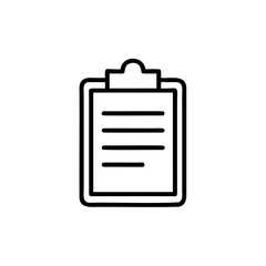 Poster - Outline icon a clipboard with lines text document paper