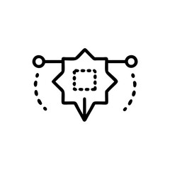 Aufkleber - Outline icon a star shape with dotted lines circles abstract concept