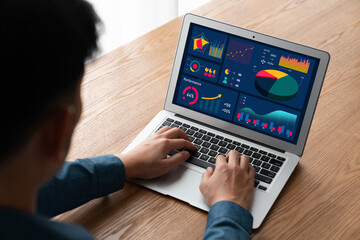 Poster - Business data dashboard provide modish business intelligence analytic for marketing strategy planning