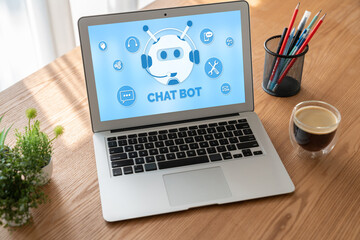 Poster - Chatbot software application for modish online business that automatically reply to customer questions