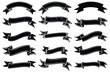 © Jhalak - Vintage Black Ribbon Vector Collection – Retro Decorative Banners for Logos and Labels