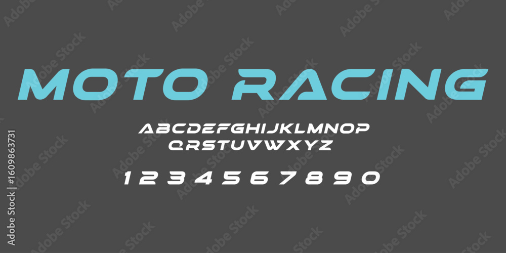 Speed Racing Letters Racing Speed Alphabet Font Vector Bold Sport Typography Letters ...