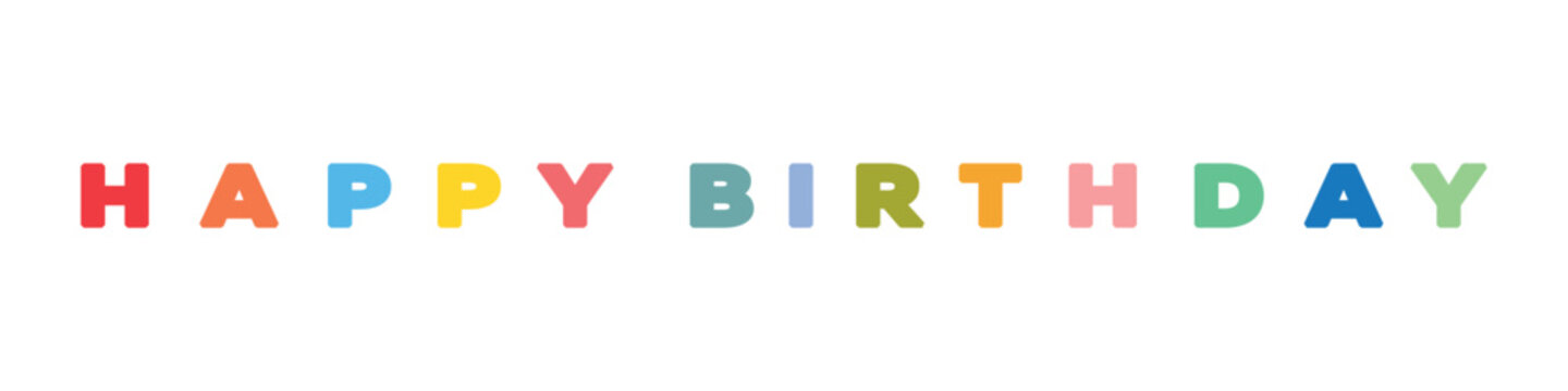 Happy Birthday vector background. Lettering invitation or greeting card. Vector illustration.