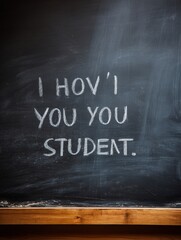 Poster - Chalkboard With Inspiring Student Quote Showcasing Learning and Focus in a Classroom Setting