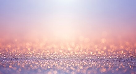 Poster - Enchanting bokeh background with a soft gradient of pink, purple and gold creating a dreamy,