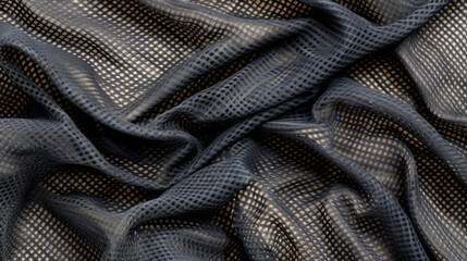Poster - Soft, sheer fabric with grid pattern and delicate texture, showcasing blend of transparency and elegance. This versatile material is perfect for various design projects