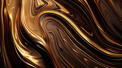 Poster - Radiant gold swirl texture in luminous design creates captivating visual experience. rich tones of gold and brown blend seamlessly, evoking sense of elegance and luxury