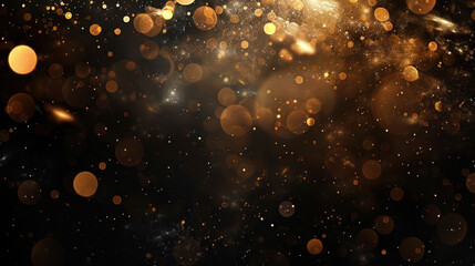 Poster - Radiating stars and glimmers scattered across warm tones create mesmerizing cosmic background, evoking sense of wonder and beauty in vast universe