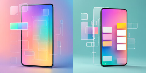 smartphones with transparent user interface elements