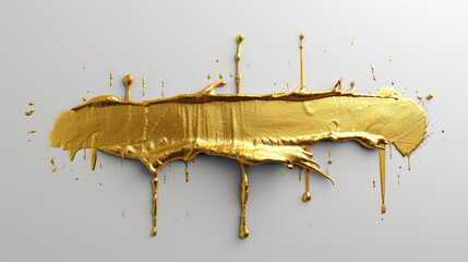 Poster - Realistic gold ink texture splattered artistically, creating vibrant and luxurious appearance. shiny surface reflects light beautifully, enhancing its artistic appeal