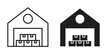 © Gopal - Warehouse icon outline vector Thin line. flat vector simple elements.
