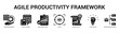 © kondesign - Agile Productivity Framework Modern and clean web banner illustration featuring thematic icons for visual communication