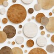 © Zero - Abstract pattern of circles in warm earthy tones