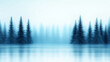 © nattapon98 - Tranquil lake scene with misty blue pine trees reflecting on calm water, creating peaceful and serene atmosphere