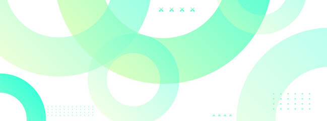 Poster - Fresh green abstract design with geometric shapes and gradients, perfect for eco branding, organic products, 