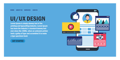 Poster - Ui Ux design landing page template