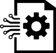 © Vector Store - AI microchip technology icon Computer chip icon in glyph style Modern ai brain chip icon silhouette design representing artificial intelligence technology Futuristic technology icons: quantum chip,