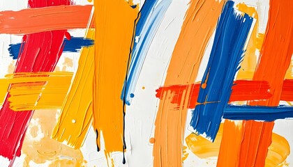 Poster - Vibrant abstract painting action art studio digital artwork colorful environment close-up view