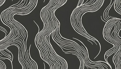 Poster - Flowing abstract lines pattern design creative art digital background minimalistic style