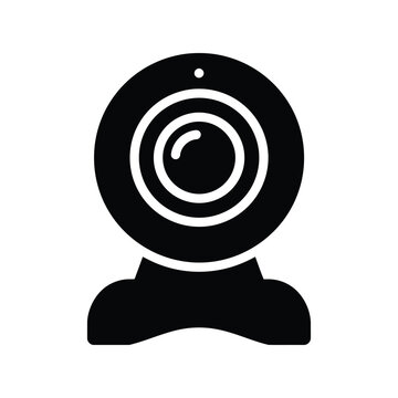 Webcam Video Camera Icon: Online Communication, Streaming, and Digital Conferencing