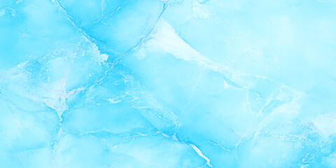 Poster - Polished larimar with soft blue hues and natural modern marble design, Closeup of an ice surface with intricate patterns and textures. 