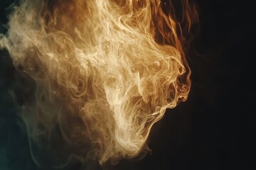 Poster - Flames dance in slow motion creating mesmerizing patterns on a black background, Flames burning on black background in slow motion