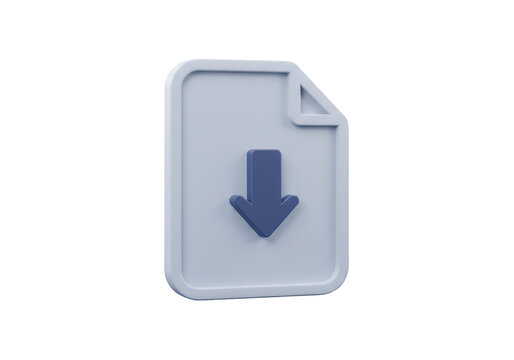 Isolated Download Icon Symbolizing File Transfer and Data Retrieval