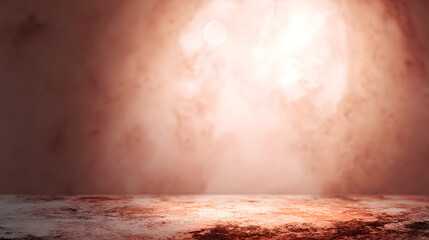 Poster - Abstract Stage: The image features an abstract stage, shrouded in a mystical fog with a diffused, atmospheric light shining above, set against a backdrop of atmospheric fog.