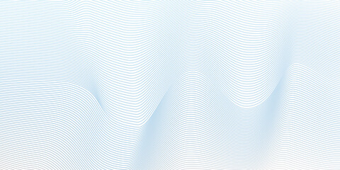 Poster - Vector wave digital white and blue blend futuristic technology flow tech transparent line stripe energy connection web music and sound, beautiful dynamic smooth space texture background.